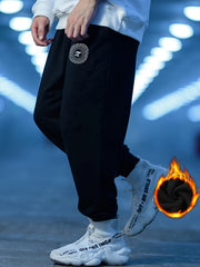 Men's Winter Printed Jogger Drawstring Pants