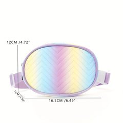 Kids Rainbow Pattern Waist Bag for Outdoor Sports