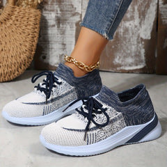 Women's Ombre Flying Woven Breathable Running Shoes