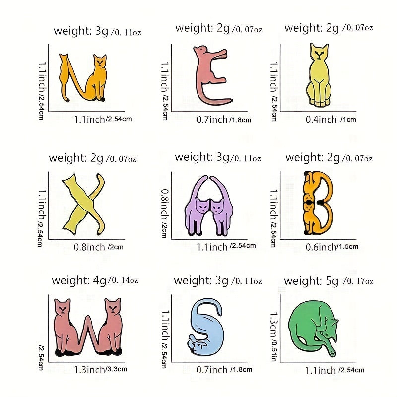 Cartoon Animals 26 English Letters Brooch