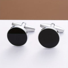 Silvery Round Shirt Cufflinks Cuff Nails Men's Fashion Jewelry