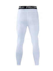 Breathable Compression Tights For Men Quick Dry Solid Leggings