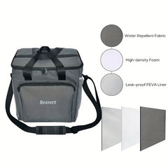 25L Insulated Lunch Cooler Bag Travel Tote Leak Proof PEVA Liner Zipper Closure