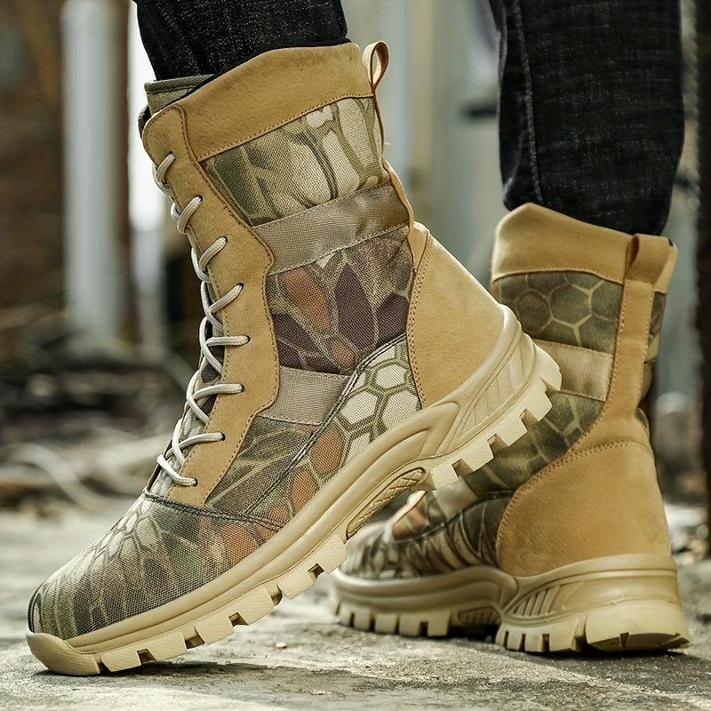 Women's Waterproof Marble Tactical Boots - Non Slip Outdoor Hiking