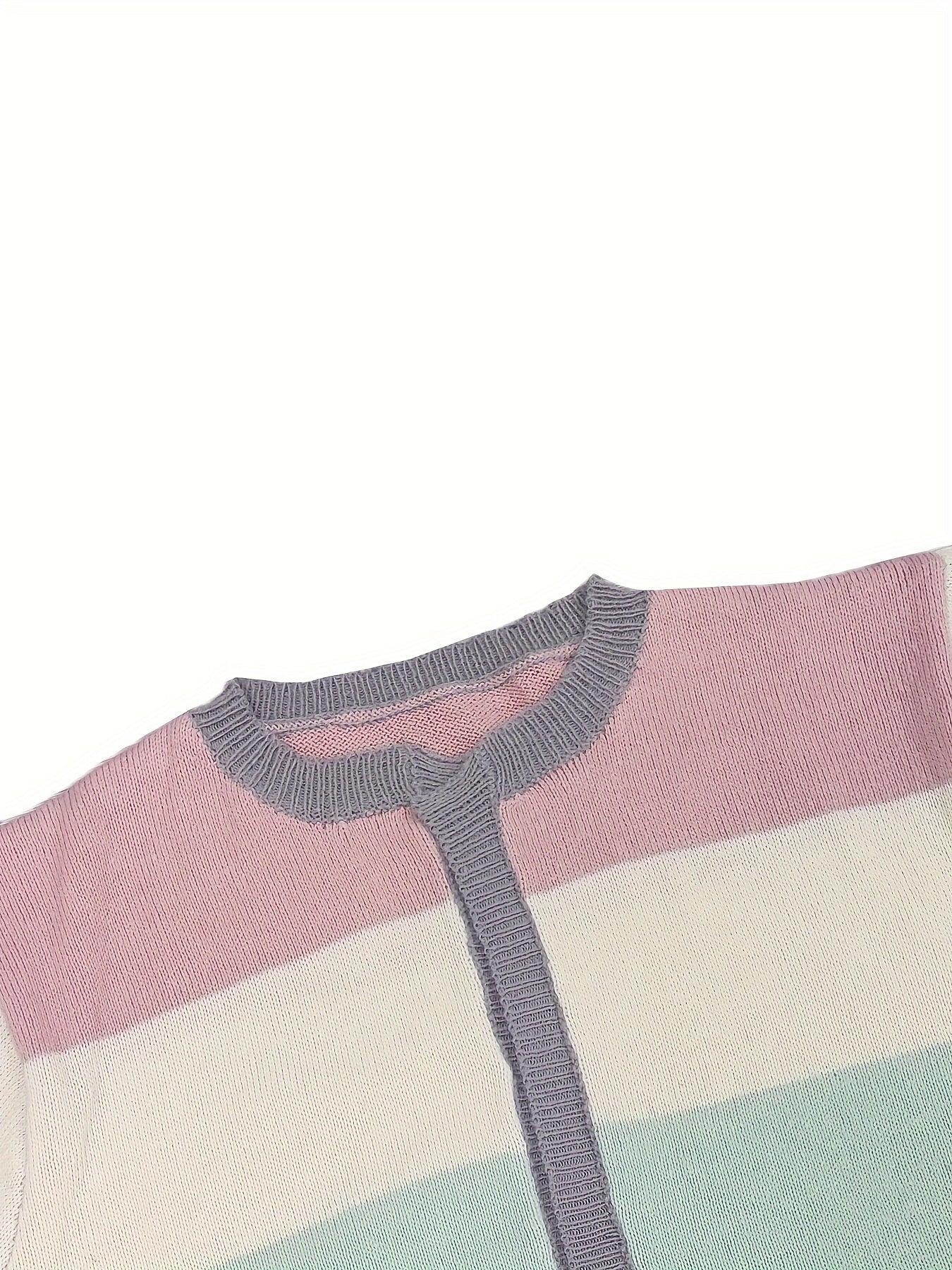 Colorblock Long Sleeve Cardigan