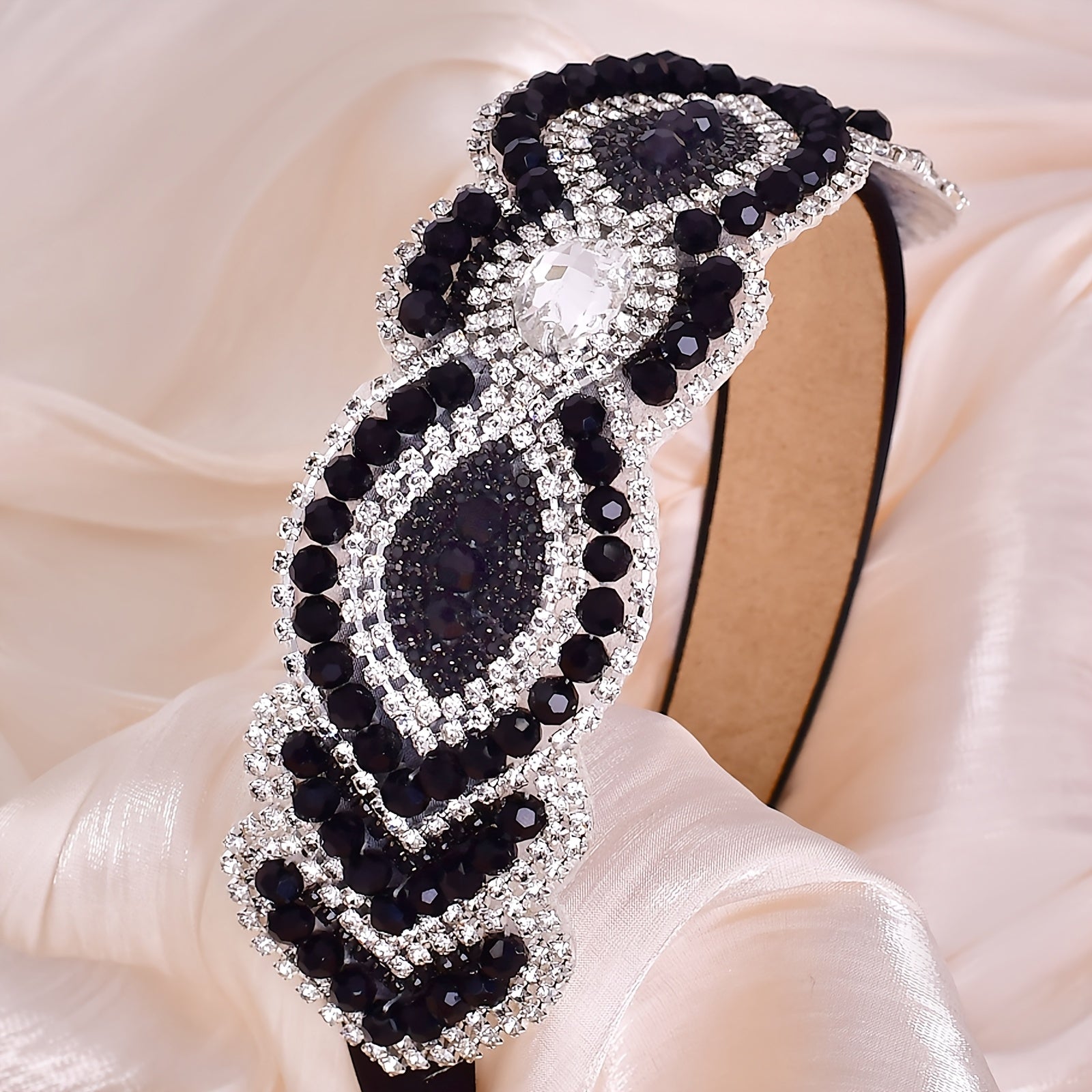 Crystal Hair Headband Vintage Hair Tie Baroque Hair Circle