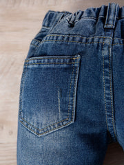 Boys Distressed Denim Pants with Pocket