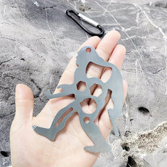 Portable Stainless Steel Survival Tool Card for Outdoor Activities