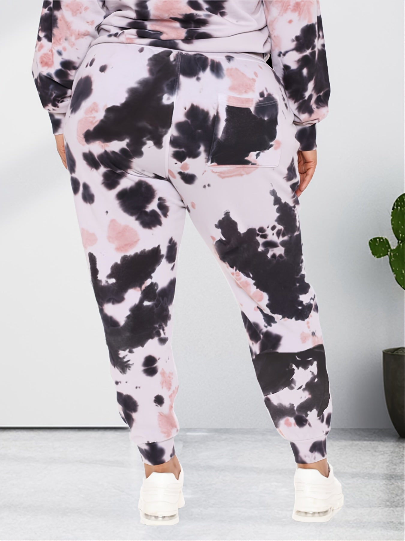 Tie Dye Co-ord Set Women's Casual Sweatshirt & Sweatpants