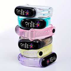 Transparent LED Electronic Watch Waterproof Touch Screen