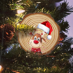 2pcs Large Unfinished Wood Slices - 16-17.78cm Round Circles with Tree Bark