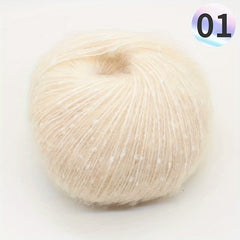 2pcs Colorful Dotted Mohair Handwoven Yarn 50g pc