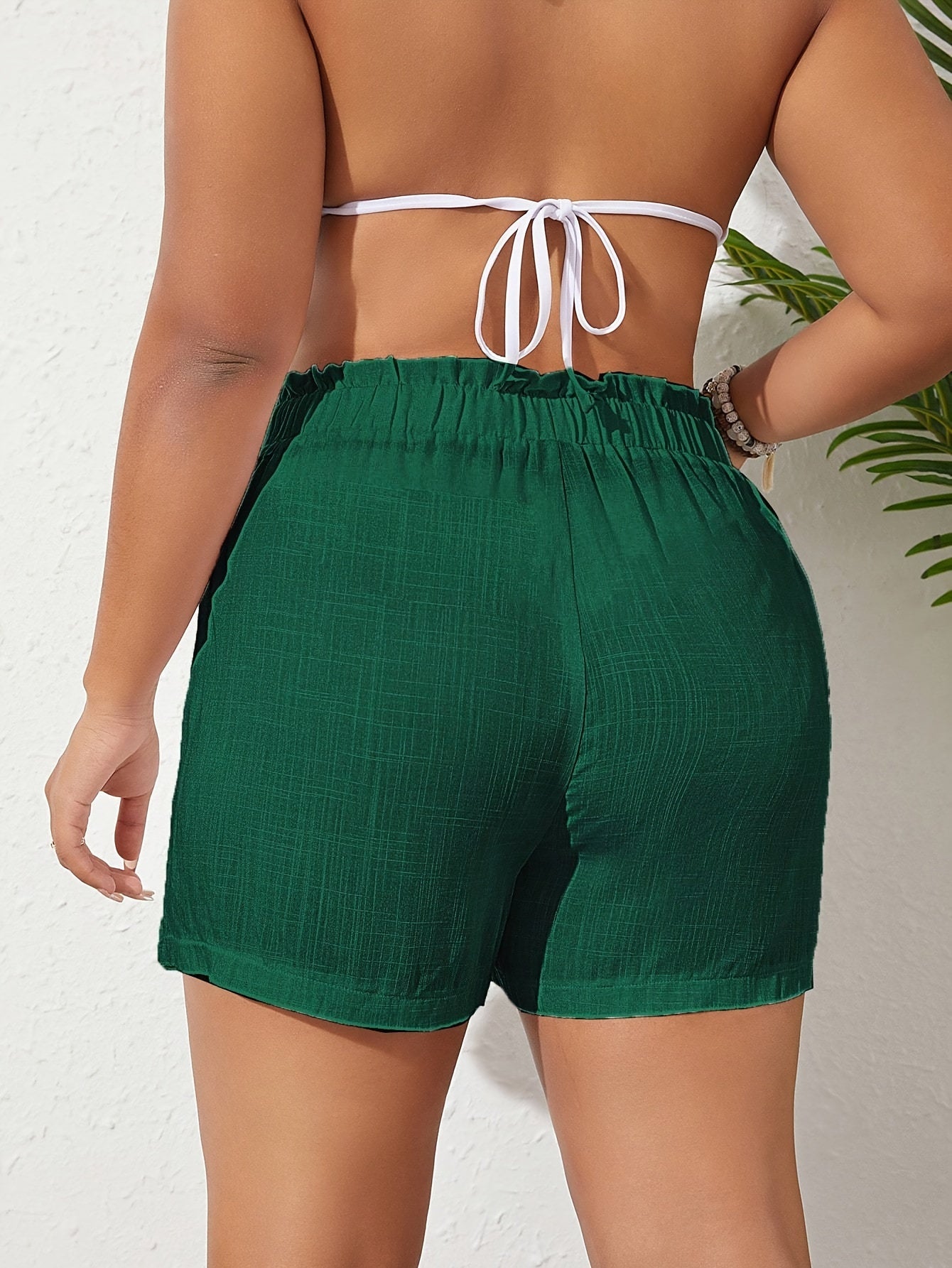 Paperbag Waist Wide Leg Shorts