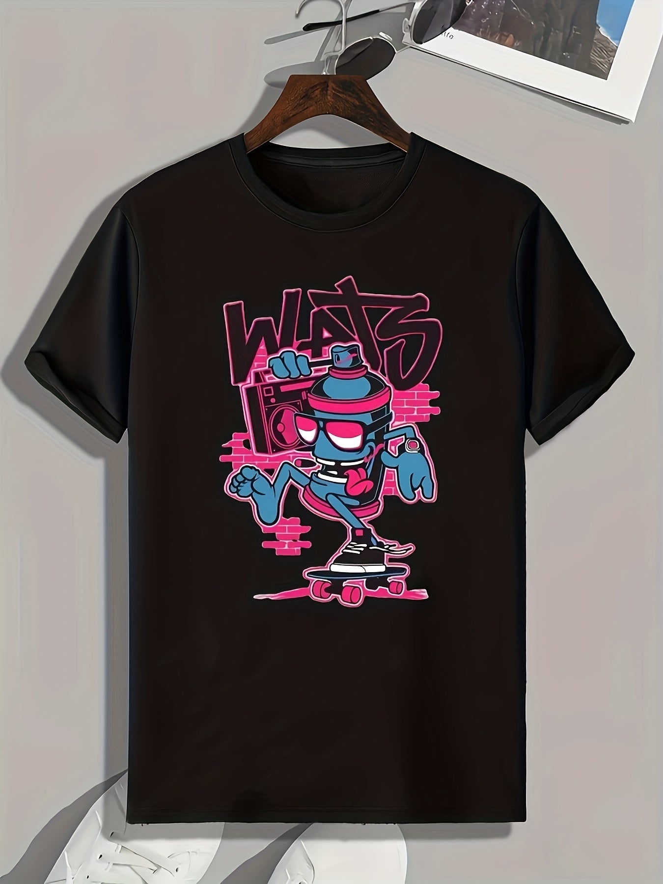 Skateboarding Print Men's Graphic T-shirt for Summer
