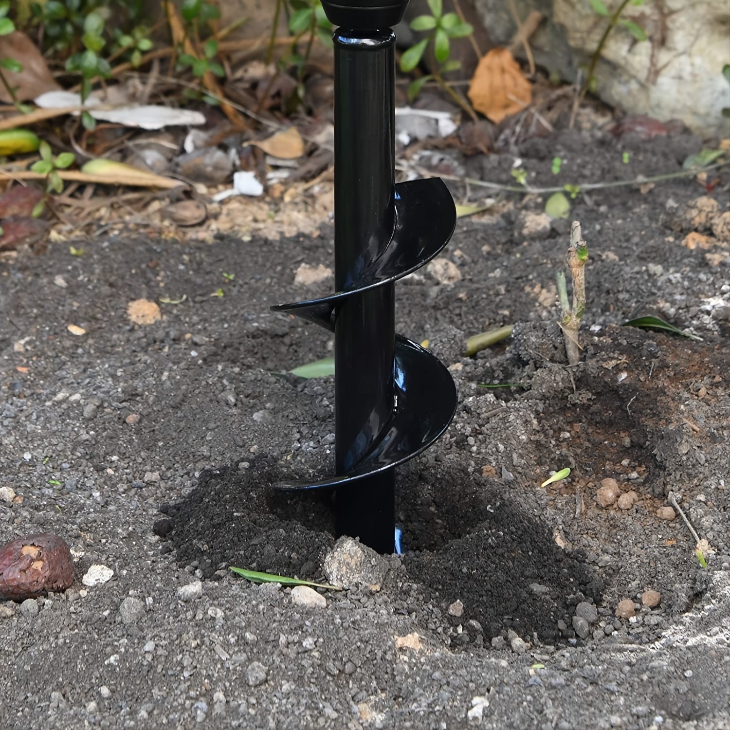 1pc Auger Drill Bit Non Slip Garden Auger Spiral Drill Bit