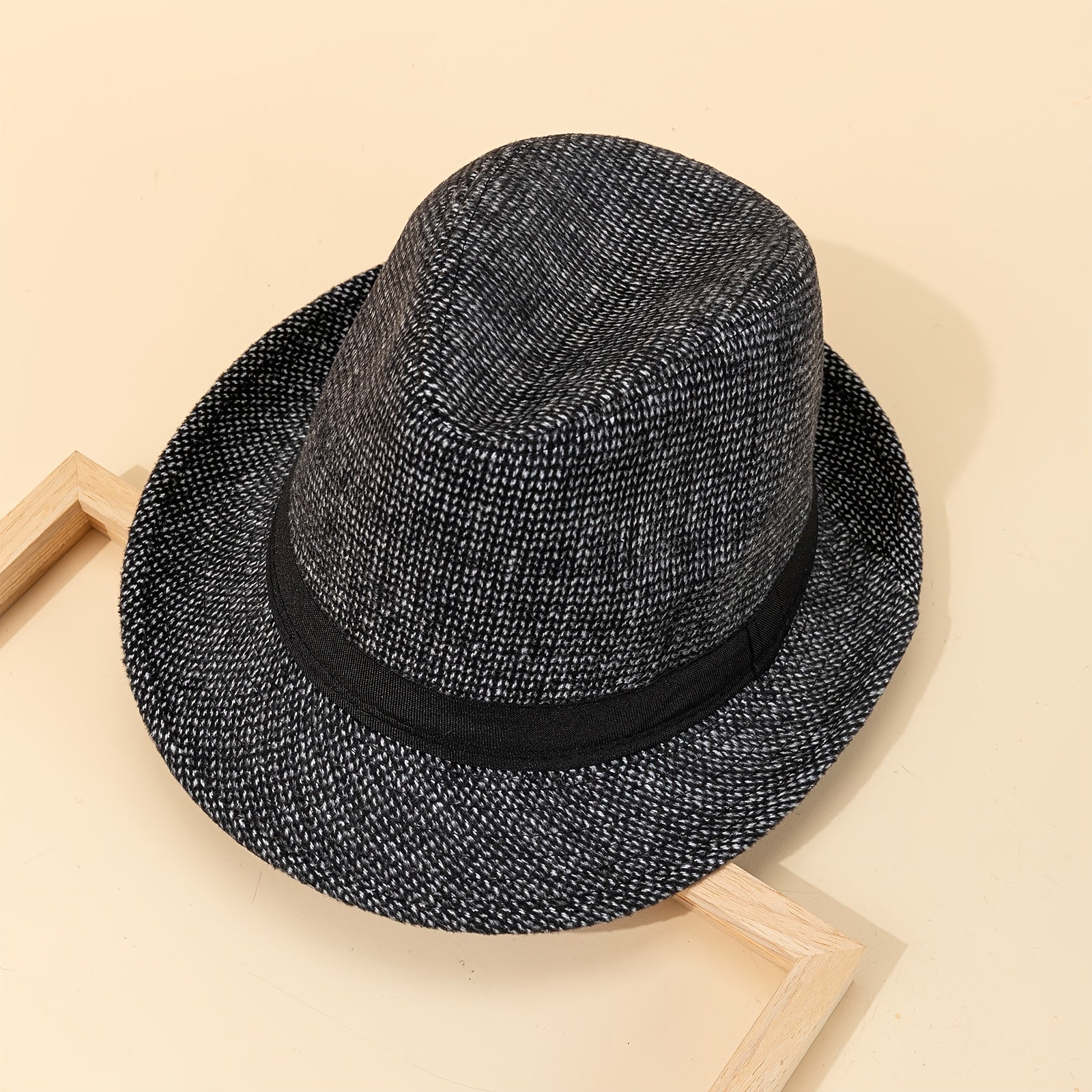 Mens Woolen Stripe Cowboy Top Hat