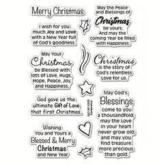 1pc Merry Christmas Clear Silicone Stamp for DIY Scrapbooking
