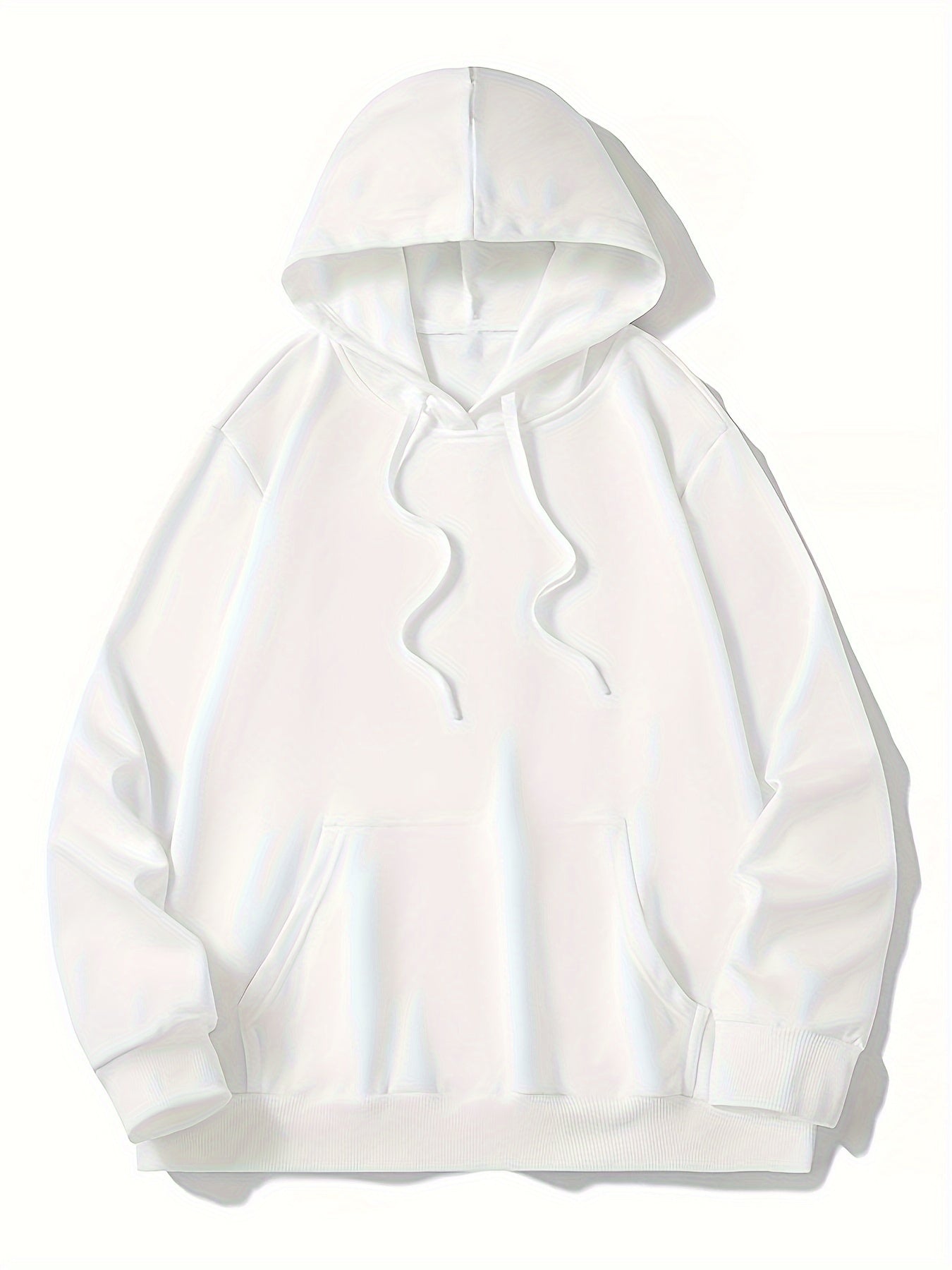 Men's Solid Hoodie Pullover Sweatshirt with Pocket