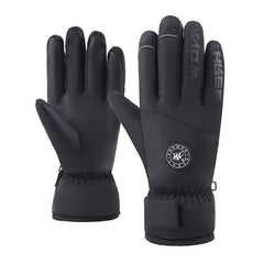 Men's Winter Windproof Waterproof Gloves With Velvet Lining