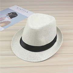 Classic Straw Jazz Hat for Men Women Summer Beach Outdoor