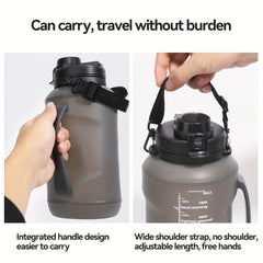 1pc 67.63oz 2000ml Silicone Foldable Water Bottle With Straw