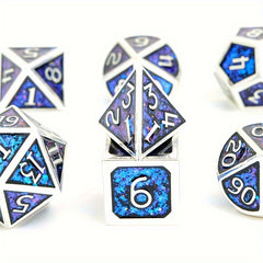 7pcs Metal Solid Polyhedral Dice Set For Board Game Halloween Gift