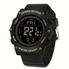 SANDA Sport Digital Watch 5ATM Luminous Display Stopwatch Alarm TPU Strap