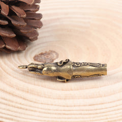 Vintage Dragon Head Whistle Keychain Pendant for Outdoor Survival