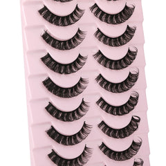 Fluffy 3D Curly Volume False Eyelashes Natural Look Long Thick Lashes
