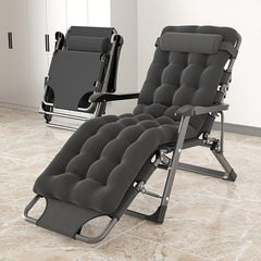 Adjustable Outdoor Folding Lounge Chair 2 in 1 Bed for Office Nap Camping