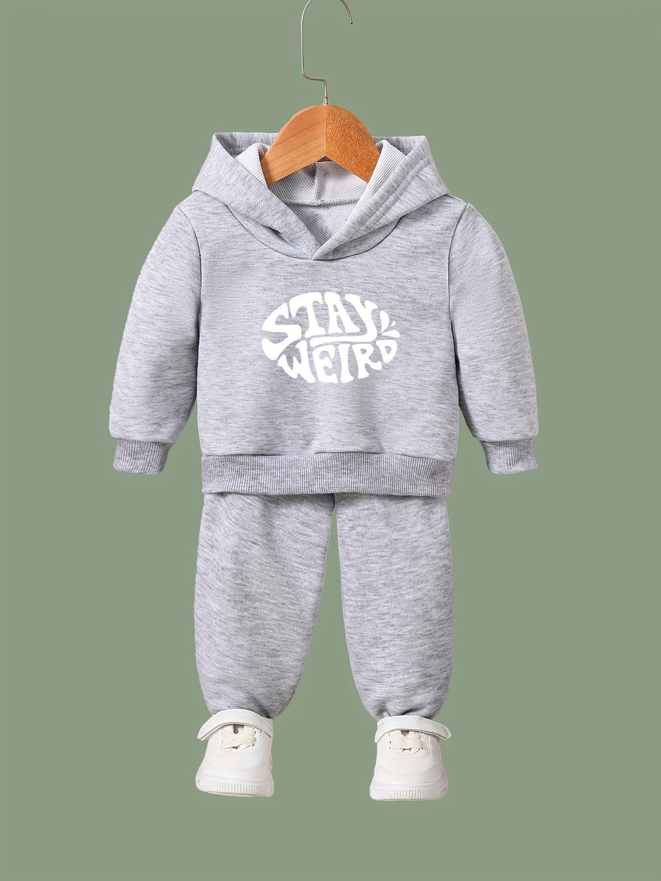 Stay Weird Pattern Hooded Sweatshirt Girls Hoodies Pullover & Sweatpants