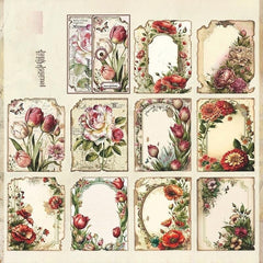 30 Sheets Lost Garden Vintage DIY Art Collage Material Flowers Animals 11x14cm