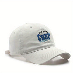 Washed Letters Embroidered Peaked Cap Sunscreen Baseball Cap