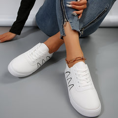 Women's Round Toe Lightweight Low Flats Non slip Comfort Casual Sports Sneakers