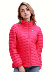 Women's Winter Puff Jacket Letter Embroidered Thermal Puff Coat