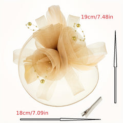 Women Feather Hair Clip Duck Billed Clip for Derby Hat Church Hat