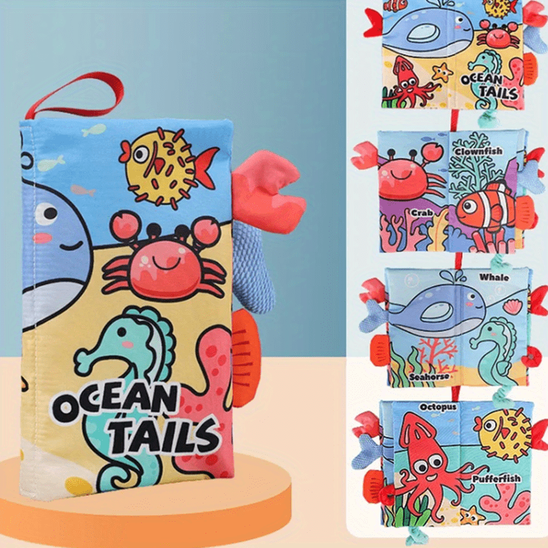 Washable Baby Cloth Book for Kids, BPA-Free, Biteable