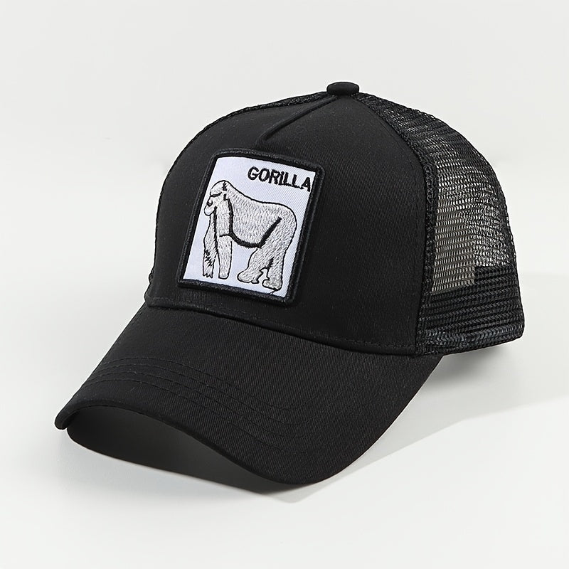 Animal Patch Embroidery Baseball Cap Lightweight & Adjustable Trucker Cap