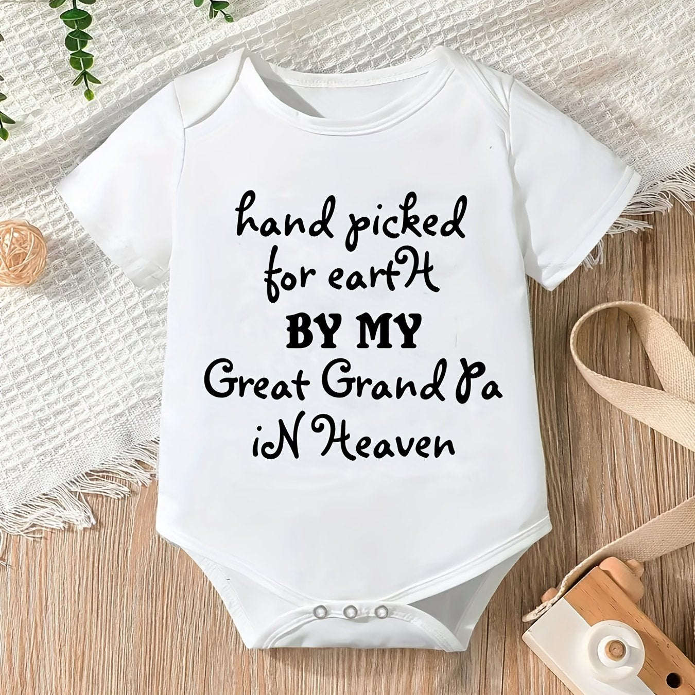 Summer Cotton Romper Funny Letter Graphic Baby Boys & Girls Jumpsuit
