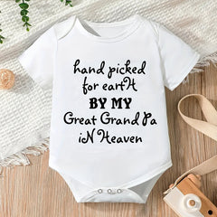 Summer Cotton Romper Funny Letter Graphic Baby Boys & Girls Jumpsuit