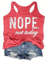 Letter Graphic Casual Sports Tank Top Summer Printed Sleeveless Shirts