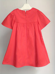 Toddler Girls Flowers Embroidered Princess Dress Kids Summer Clothes