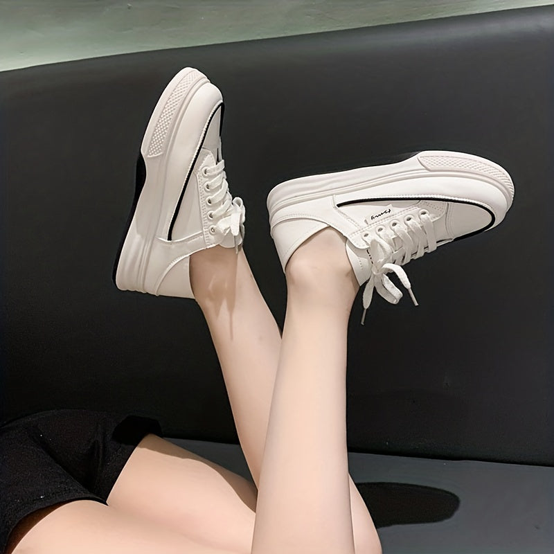 Women's Platform Sneakers Lace Up Walking Shoes