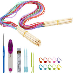 Bamboo Craft Knit Kit 18pairs Needles Set Adult Beginner Knit Set