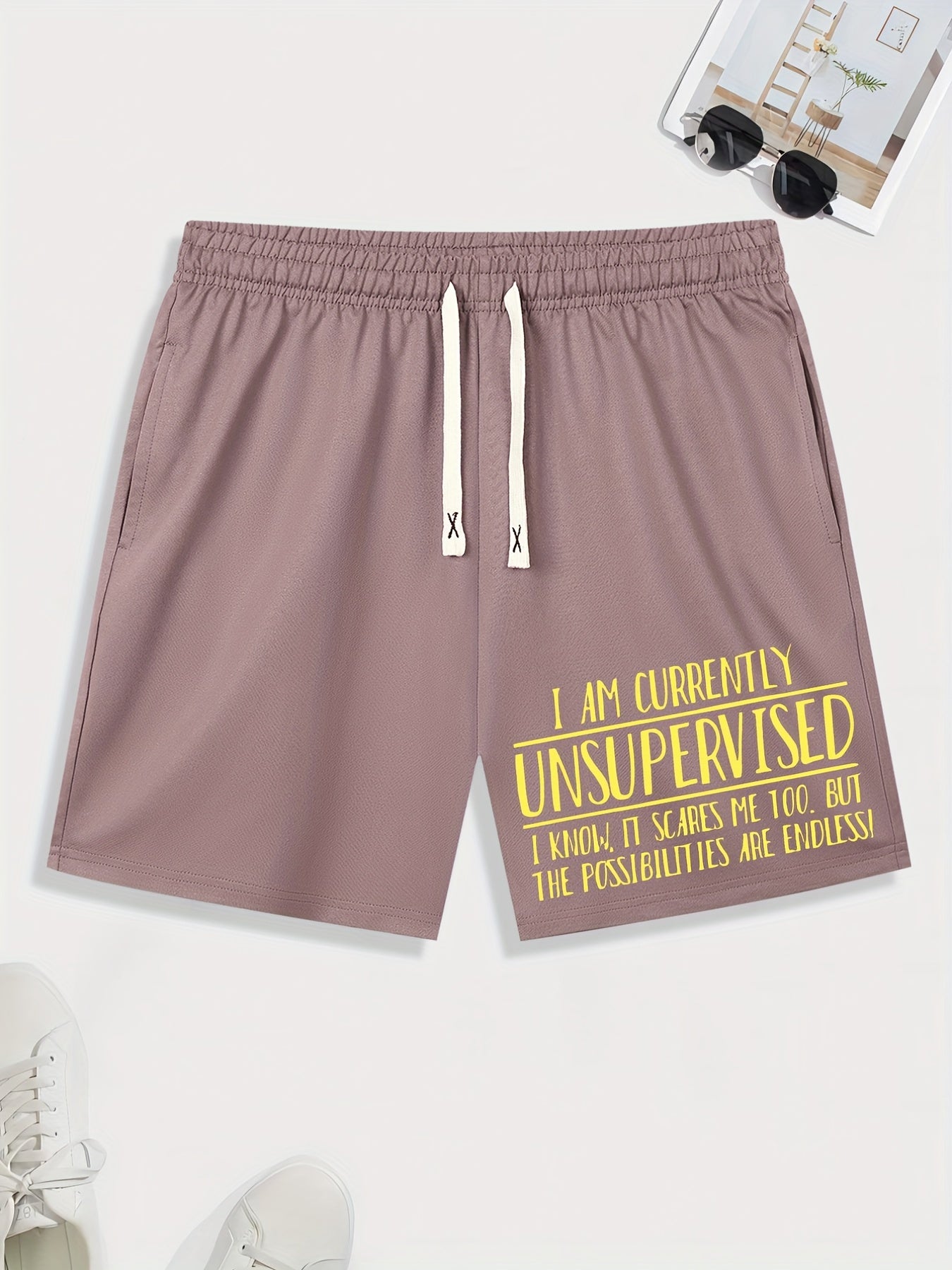 Men's Printed Drawstring Shorts for Summer