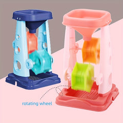 Kids Beach Toy Set Sand Shovel Barrel Car Hourglass