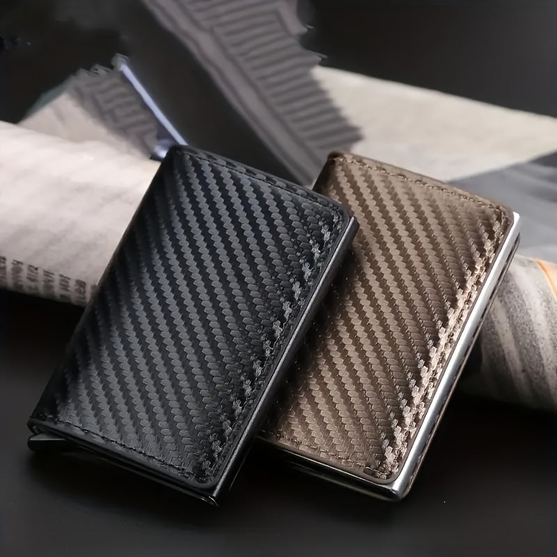 Men's Carbon Fiber Wallet Money Clip Bifold