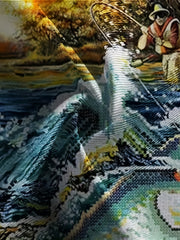 Men's Mosaic Fish Graphic T shirt 3D Print Crew Neck Tee for Summer