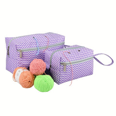 Yarn Storage Bag With 4 Wire Hole & Compartment