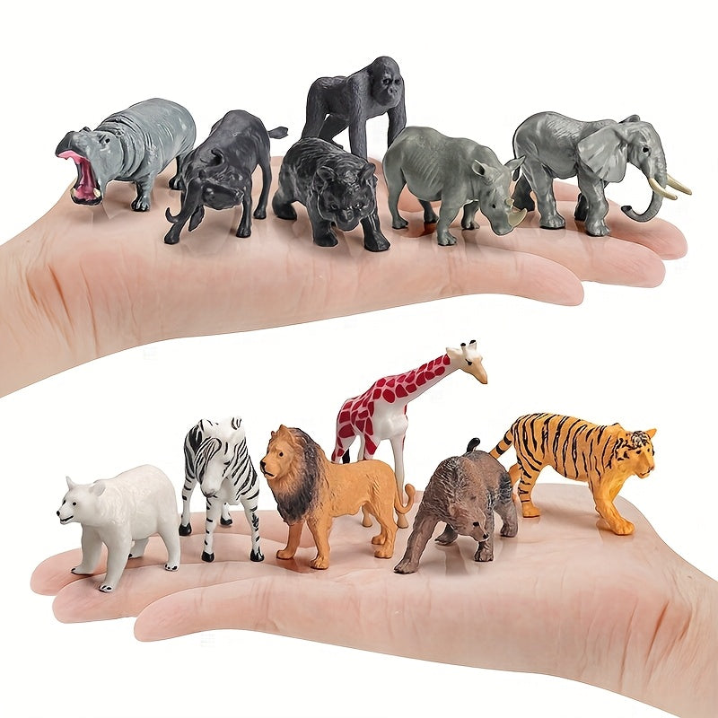 Wildlife Model Set Tiger Lion Brown Bear Models Desktop Ornaments